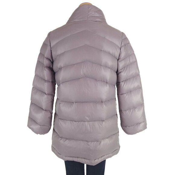 ACCUA by PSR White Goose Down Quilted Jacket Size 38 US 2 XS Womens Gray $475 - Picture 5 of 14